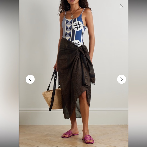 Loewe Dresses & Skirts - Loewe Paula’s Ibiza Brown Cotton Scarf, Sarong, or Pareo